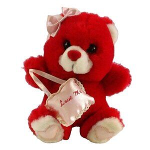 FAIRVIEW red Love Me Valentines 8" teddy bear vintage